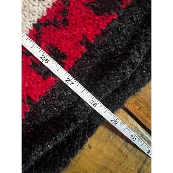 Vintage Paul Harris Nordic Knit Sweater Size Large Wool Blend Black/Red/White - Picture 6 of 6